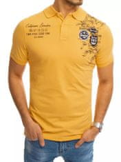 Dstreet moška basic polo majica s potiskom Nensi rumena XXL