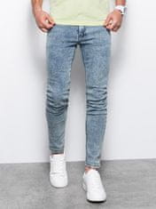 OMBRE Moške kavbojke Skinny Fit Thinrin Svetlo modra XL