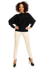 PeeKaBoo Ženske brezplačno netopirji pulover Isaszeg črna univerzalna