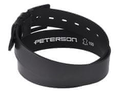 Peterson Usnjen pas s črno kovinsko zaponko - 100