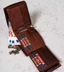 Peterson Velika moška usnjena denarnica z verižico
