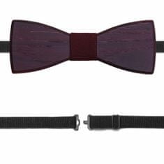 BeWooden Moški lesen metuljček Red Wine Bow Tie