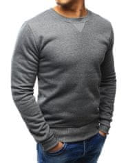 Dstreet Moški pulover s kapuco Boles sivi M