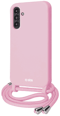 SBS ovitek za Galaxy A13 5G, z vrvico, roza