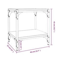 Vidaxl TV omarica sonoma hrast 40x33x41 cm inženirski les in jeklo