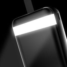 DUDAO Powerbank 30000mAh 2x USB-C z LED lučko črna