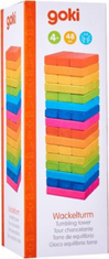 Goki Balansirna igra leseni stolp Jenga rainbow