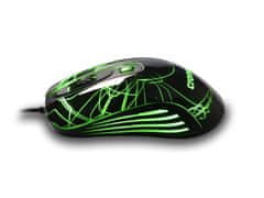 Crono CM636G/Laser/3 200 DPI/Wireless USB/Black-Green