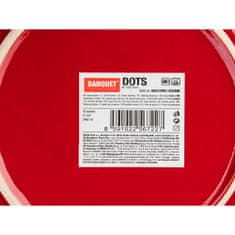 Banquet Keramični desertni krožnik DOTS 18,6 cm, rdeč, komplet 6 kosov