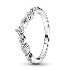 Pandora Očarljiv srebrn prstan s cirkoni 192390C01 (Obseg 52 mm)