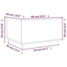 Vidaxl Klubska mizica črna 60x50x35 cm trdna borovina