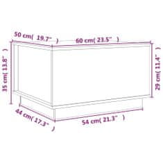 Vidaxl Klubska mizica medeno rjava 60x50x35 cm trdna borovina