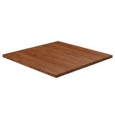 Vidaxl Kvadratna mizna plošča temno rjava 80x80x2,5cm trdna hrastovina