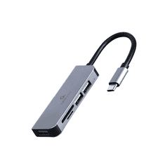 CABLEXPERT USB-C razdelilnik 3-vrata + čitalec SD kartic