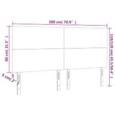 Vidaxl LED posteljno vzglavje belo 180x5x118/128 cm umetno usnje