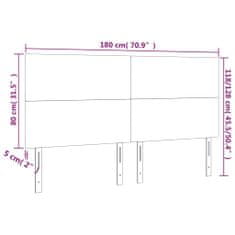 Vidaxl LED posteljno vzglavje črno 180x5x118/128 cm umetno usnje