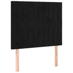 Vidaxl Box spring postelja z vzmetnico črn 90x190 cm žamet