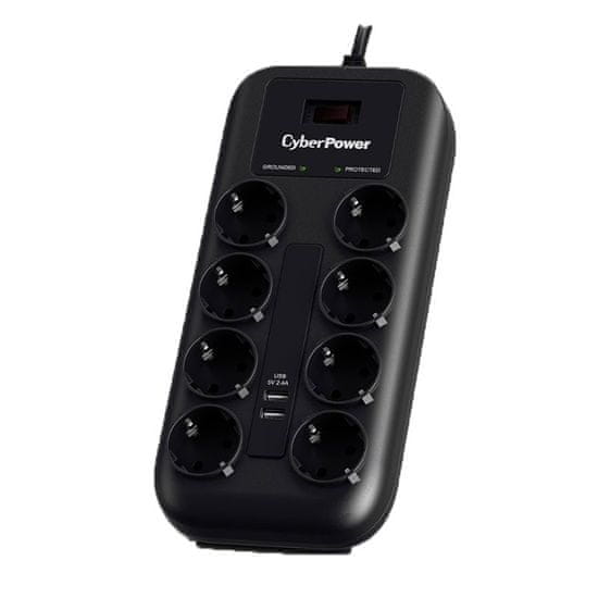 CyberPower Surge Protector P0820SUF0-DE razdelilec, 8x Schuko