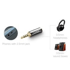 Ugreen avdio adapter 2.5mm jack / 3.5mm jack M/F, črna