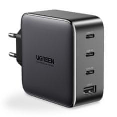 Ugreen CD226 GaN polnilnik 3x USB-C / 1x USB PD QC 100W, črna