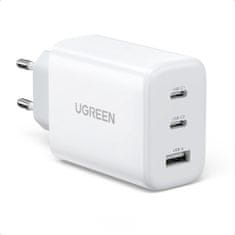 Ugreen CD275 polnilnik USB / 2x USB-C 65W PD QC, bela