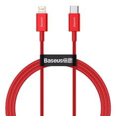 BASEUS Kabel USB-C do Lightning Superior Series, 20W, PD, 1m (rdeče)