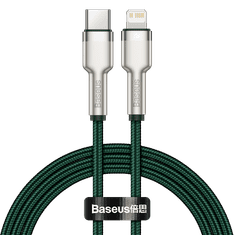 BASEUS Kabel USB-C za Lightning Baseus Cafule, PD, 20W, 1m (zelen)