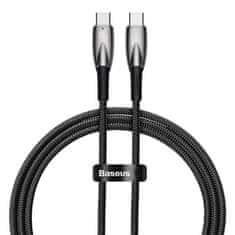 BASEUS Kabel USB-C za USB-C Baseus Glimmer Series, 100 W, 1 m (črn)