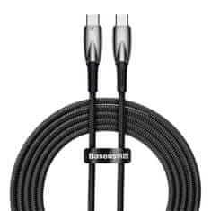 BASEUS Kabel USB-C za USB-C Baseus Glimmer Series, 100 W, 2 m (črn)