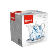 Banquet Čajni set BLUE FLOWER 400 + 220 ml, komplet 2