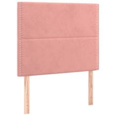 Vidaxl Box spring postelja z vzmetnico roza 80x200 cm žamet