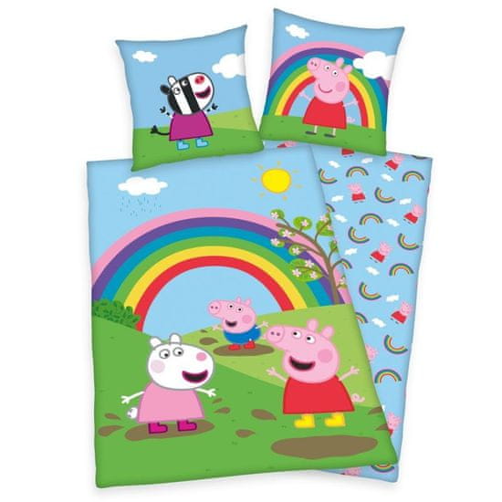 Herding Posteljnina Peppa Pig mavrica Bombaž, 140/200, 70/90 cm