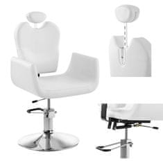 NEW Profesionalni kozmetični frizerski vrtljivi stol LIVORNO Physa white