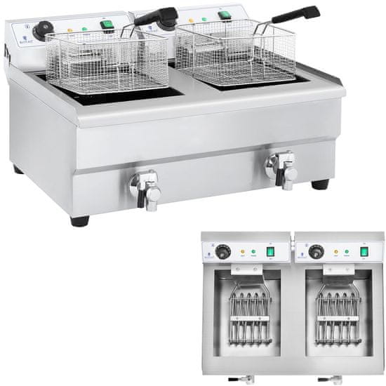 Royal Catering Dvokomorni cvrtnik z 230V 2x16L pipami