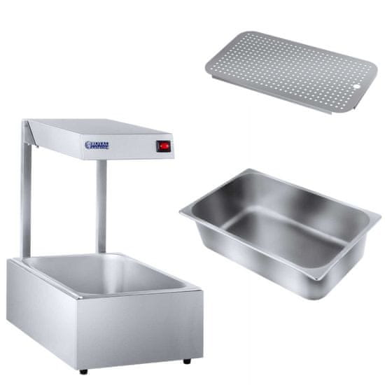 Royal Catering Ogrevalna svetilka za hrano 500W + posoda GN1/1