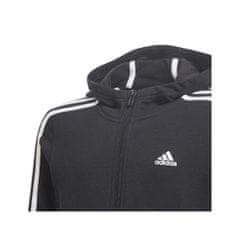 Adidas Športni pulover črna 129 - 134 cm/XS Essentials 3S Fullzip Hoodie JR