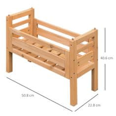 OUTSUNNY 3-delni modularni, zunanji sadilnik z držalom za lonec iz jelovega lesa, rumene barve,
50,8x22,8x40,6 cm