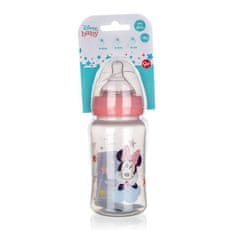 eoshop Plastična steklenička s silikonskim dudo MINNIE 240 ml, komplet 4 kosov