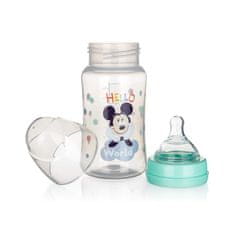 eoshop Plastična steklenička s silikonskim dudo MICKEY 240 ml, komplet 4 kosov