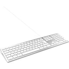 shumee MOBILITY LAB ML304304 - Žična tipkovnica na dotik z 2 vhodoma USB za Mac - AZERTY - bela in srebrna