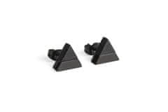 BeWooden ženske uhani z lesenim detajlom Nox Earrings Triangle univerzalna