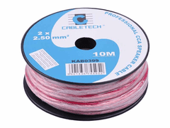 Cabletech Kabel za avtozvočnike 10m 2x 2.5 mm transparent