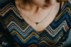 BeWooden ženske ogrlica z lesenim detajlom Lini Necklace Triangle srebrna