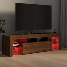 Vidaxl TV omarica z LED lučkami rjav hrast 140x36,5x40 cm