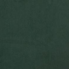Vidaxl Vzmetnica z žepkasto vzmetjo temno zelena 140x200x20 cm žamet