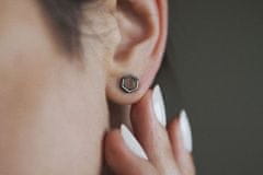 BeWooden ženske uhani z lesenim detajlom Apis Nox Earrings Hexagon univerzalna