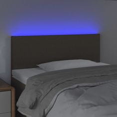 Vidaxl LED posteljno vzglavje taupe 80x5x78/88 cm blago