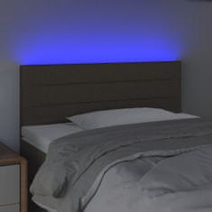 Vidaxl LED posteljno vzglavje taupe 90x5x78/88 cm blago