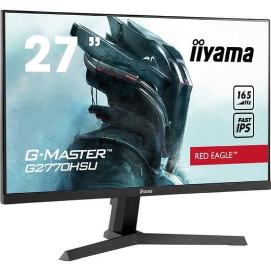 shumee PC igralni zaslon - IIYAMA G-Master Red Eagle G2770HSU-B1 - 27 FHD - IPS plošča - 0,8 ms - 165 Hz - HDMI / DisplayPort - FreeSync