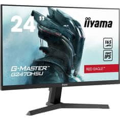 shumee PC igralni zaslon - IIYAMA G-Master Red Eagle G2470HSU-B1 - 23,8 FHD - IPS plošča - 0,8 ms - 165 Hz - HDMI / DisplayPort - FreeSync